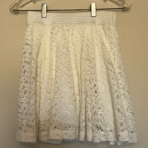 White Lace Dynamite Skirt XS